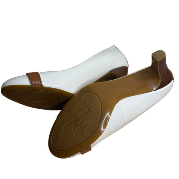 Lauren Ralph Lauren Cream & Tan Buckle Pumps – Women’s Size 6.5B - Picture 5 of 9